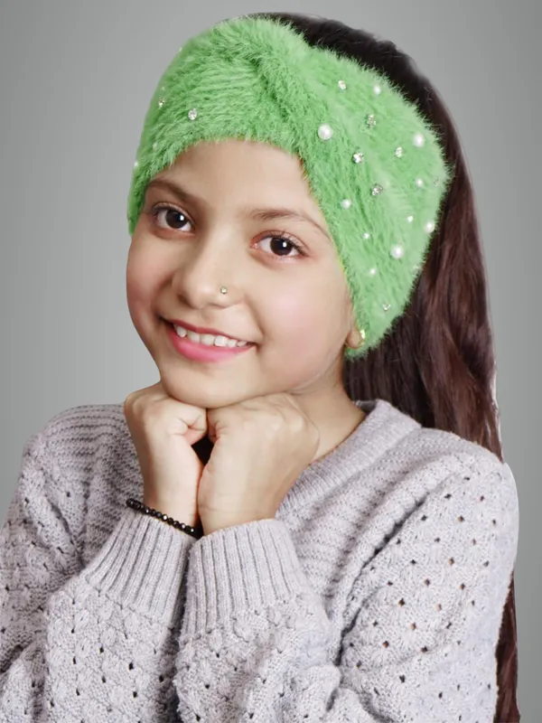 Green_Woolen_Earwarmer_For_Girls