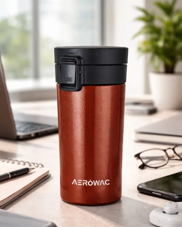 Rivo_Vacuum_Insulated_Coffee_Mug_Bottle_with_Strainer_|_Hot_&_Cold_|_Leak-Proof_Travel_Mug_|_300ml_|_Stainless_Steel_|_Tea_&_Coffee_Flask,_Brown