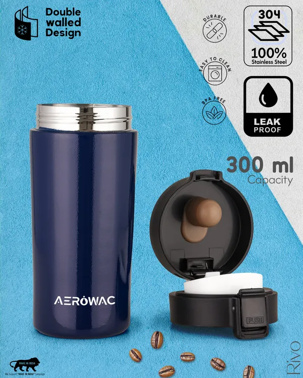 Rivo_Vacuum_Insulated_Coffee_Mug_Bottle_with_Strainer_|_Hot_&_Cold_|_Leak-Proof_Travel_Mug_|_300ml_|_Stainless_Steel_|_Tea_&_Coffee_Flask,_O-Blue