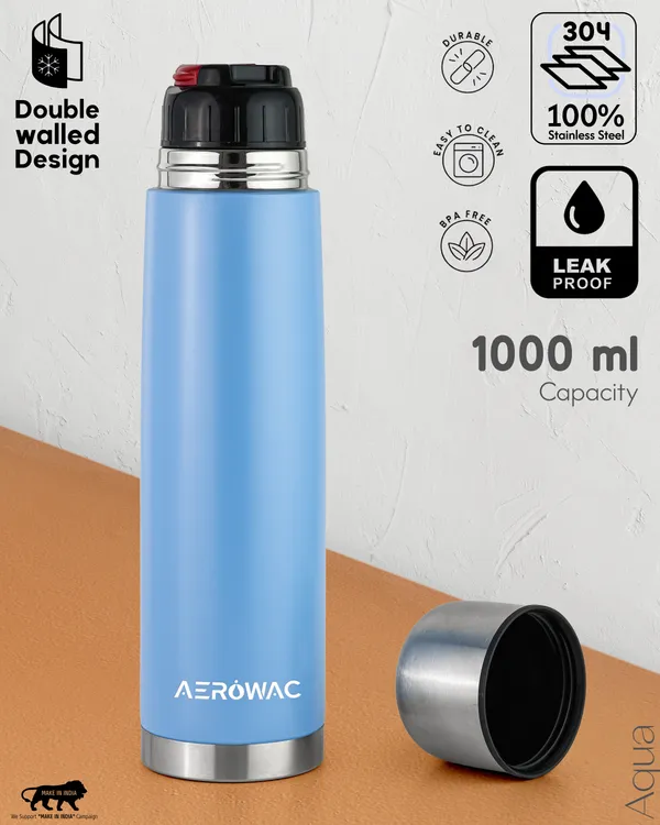 Aqua_Double_Wall_Vacuum_Insulated_Stainless_Steel_Bottle_|_Hot_&_Cold_24_Hours_|_Leak-Proof_|_BPA-Free_1000Ml,_C-Blue