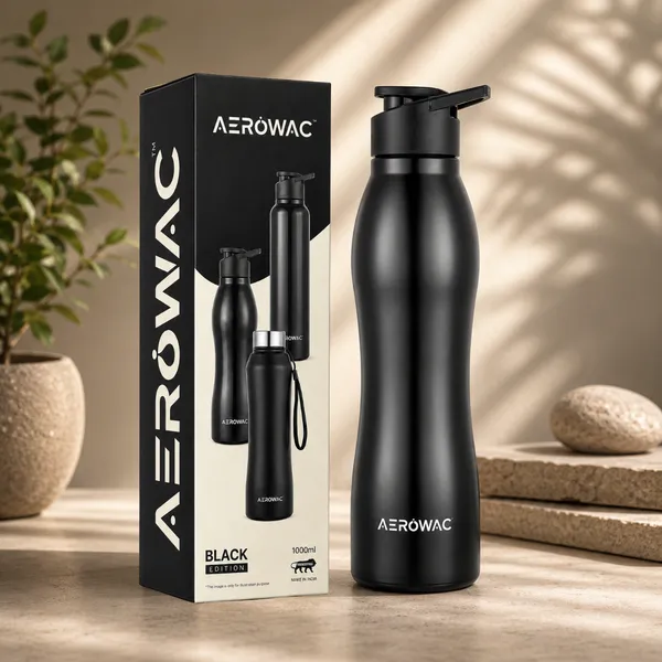 Aerowac_Silva_202_Stainless_Steel_Water_Bottle_1000_ml_|_BPA_Free_Leak_Proof_Sipper_Bottles_|_Matte_Finish_Metal_Water_Bottle_with_Sports_Cap_|_Reusable_Bottles_for_Gym_Office_Travel_(Black)