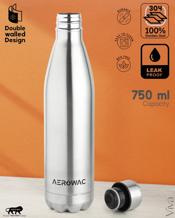Viva_Double_Wall_Vacuum_Insulated_Stainless_Steel_Water_Bottle_|_Hot_&_Cold_|_Stylish_Premium_Design_|_750ml,_Silver