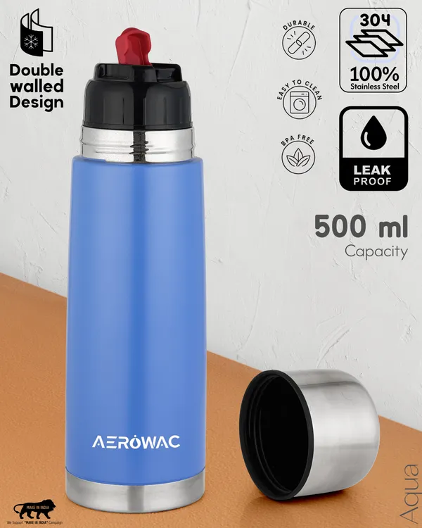 Aqua_Double_Wall_Vacuum_Insulated_Stainless_Steel_Bottle_|_Hot_&_Cold_24_Hours_|_Leak-Proof_|_BPA-Free_500ml,_K-Blue