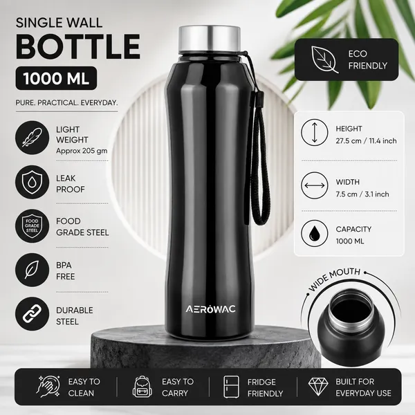 Mist_202_Stainless_Steel_Water_Bottle_1000_ml_|_BPA_Free_Leak_Proof_Reusable_Metal_Bottle_with_Carry_Strap_|_Glossy_Finish_Wide_Mouth_Sports_Water_Bottle_for_Gym_Hiking_and_Daily_Use_(Black)