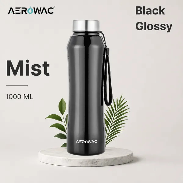 Mist_202_Stainless_Steel_Water_Bottle_1000_ml_|_BPA_Free_Leak_Proof_Reusable_Metal_Bottle_with_Carry_Strap_|_Glossy_Finish_Wide_Mouth_Sports_Water_Bottle_for_Gym_Hiking_and_Daily_Use_(Black)