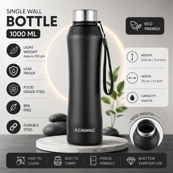 Mist_202_Stainless_Steel_Water_Bottle_1000_ml_|_BPA_Free_Leak_Proof_Reusable_Metal_Bottle_with_Carry_Strap_|_Textured_Finish_Wide_Mouth_Sports_Water_Bottle_for_Gym_Hiking_and_Daily_Use_(Black)