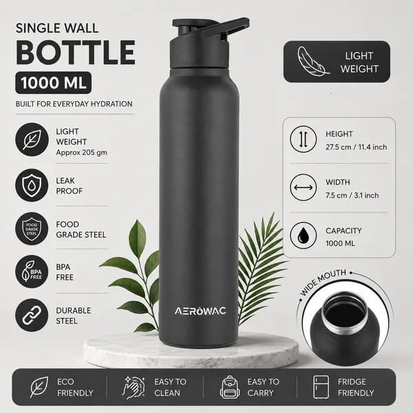 Nubo_Alpha_202_Stainless_Steel_Water_Bottle_1000_ml_|_BPA_Free_Leak_Proof_Sipper_Bottles_|_Textured_Finish_Metal_Water_Bottle_with_Sports_Cap_|_Reusable_Bottles_for_Gym_Office_Travel_(Black)