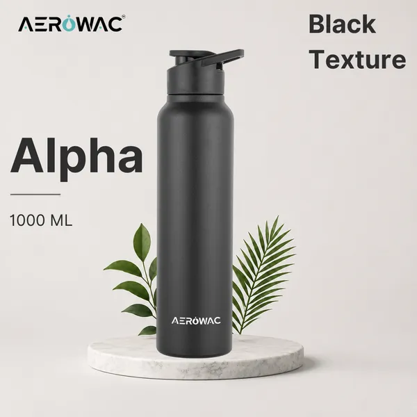 Nubo_Alpha_202_Stainless_Steel_Water_Bottle_1000_ml_|_BPA_Free_Leak_Proof_Sipper_Bottles_|_Textured_Finish_Metal_Water_Bottle_with_Sports_Cap_|_Reusable_Bottles_for_Gym_Office_Travel_(Black)