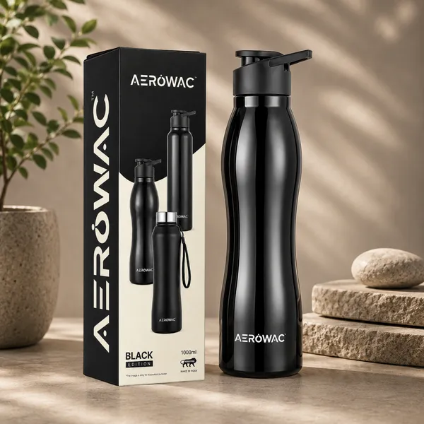 Aerowac_Silva_202_Stainless_Steel_Water_Bottle_1000_ml_|_BPA_Free_Leak_Proof_Sipper_Bottles_|_Glossy_Finish_Metal_Water_Bottle_with_Sports_Cap_|_Reusable_Bottle_for_Gym_Office_Travel_(Black)