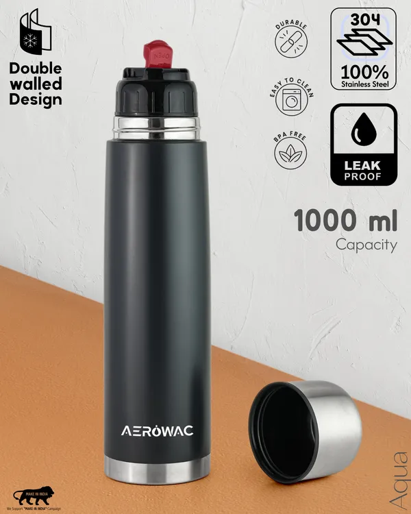 Aqua_Double_Wall_Vacuum_Insulated_Stainless_Steel_Bottle_|_Hot_&_Cold_24_Hours_|_Leak-Proof_|_BPA-Free_1000Ml,_Grey