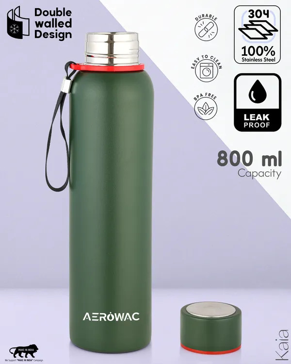 Kaia_Double_Wall_Stainless_Steel_Bottle_|_Wide_Mouth_|_Hot_&_Cold_|_800ml,_Green