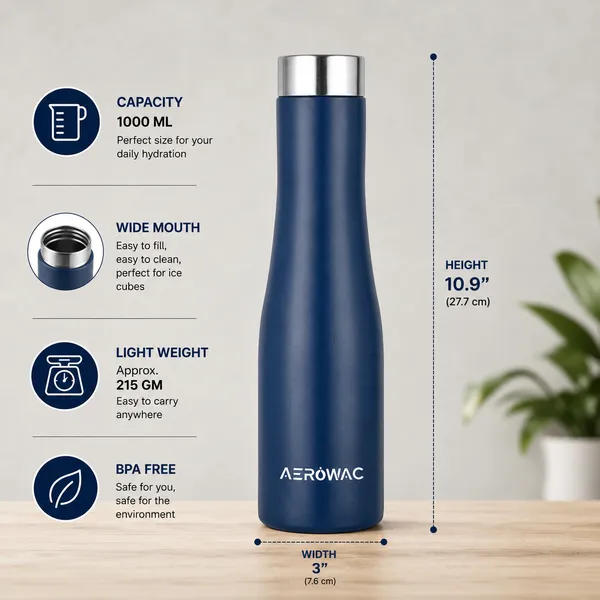 Vana_Single_Wall_Stainless_Steel_Bottle_|_Lightweight_&_Durable_|_BPA-Free_|_1000ml,_Blue