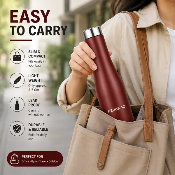 Vana_Single_Wall_Stainless_Steel_Bottle_|_Lightweight_&_Durable_|_BPA-Free_|_1000ml,_Brown