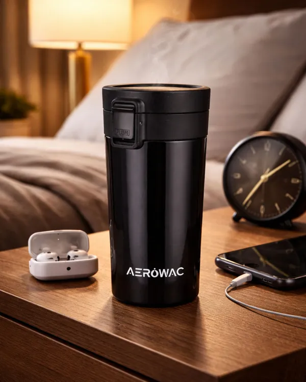 Rivo_Vacuum_Insulated_Coffee_Mug_Bottle_with_Strainer_|_Hot_&_Cold_|_Leak-Proof_Travel_Mug_|_300ml_|_Stainless_Steel_|_Tea_&_Coffee_Flask,_Black
