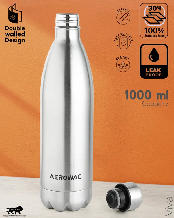 Viva_Double_Wall_Vacuum_Insulated_Stainless_Steel_Water_Bottle_|_Hot_&_Cold_|_Stylish_Premium_Design_|_1000ml,_Silver
