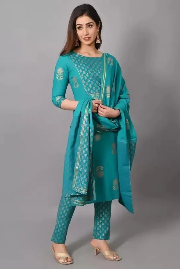 Blue_Cotton_Solid_Regular_Kurta_Palazzo_&_Dupatta_Set_For_Women