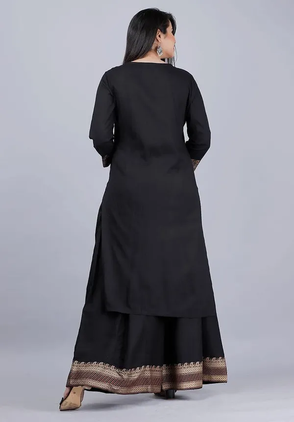 Black_Rayon_Solid_Regular_Kurta_Sharara_&_Dupatta_Set_For_Women