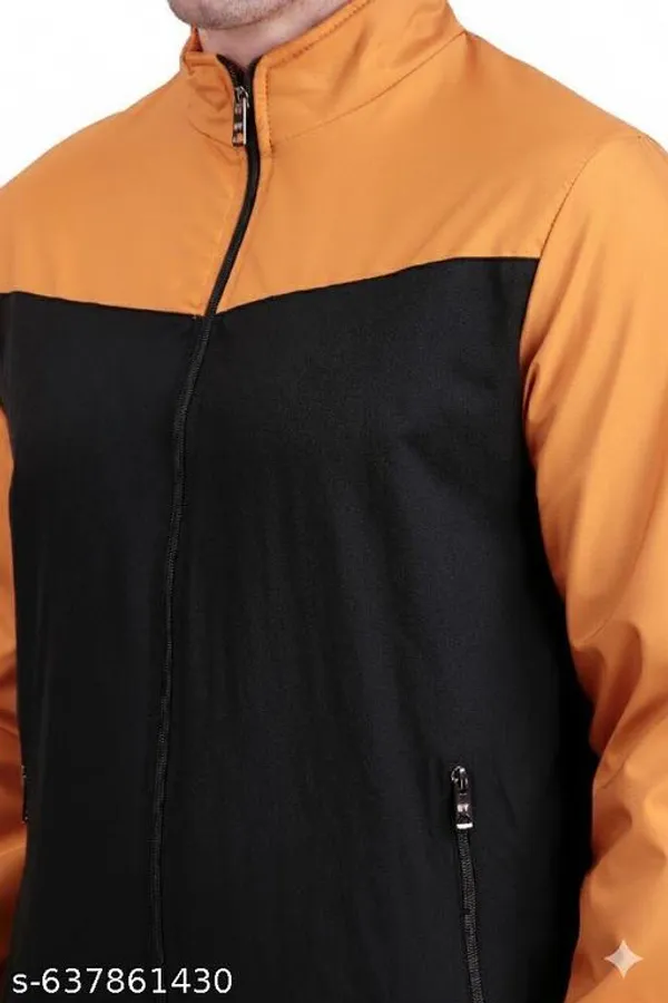 Black_&_Orange_Premium_Polyester_Jacket_For_Men