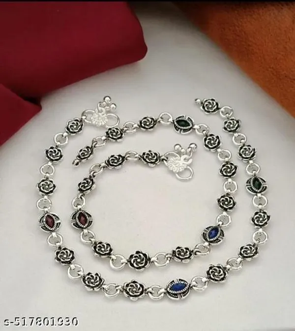 Multicolor_Elegant_Deisgn_Alloy_Anklet_For_Women