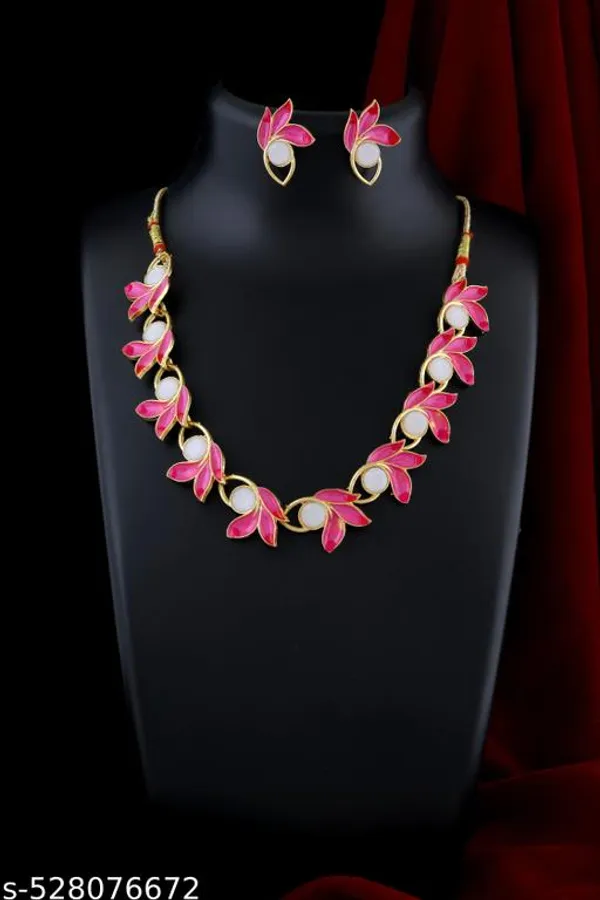 Pink_Elegant_Deisgn_Alloy_Elite_Glittering_Women_Necklaces_&_Chains_For_Women