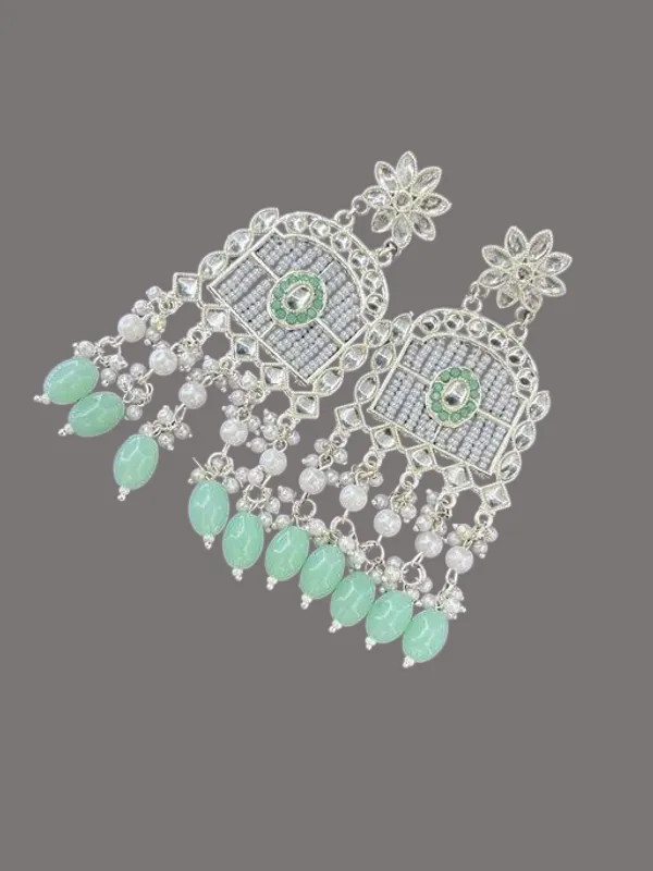 Green_Elegant_Deisgn_Alloy_Earrings_For_Women