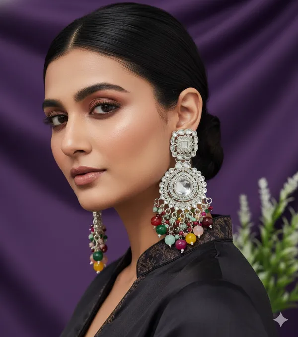 Multicolor_Elegant_Deisgn_Alloy_Earrings_For_Women