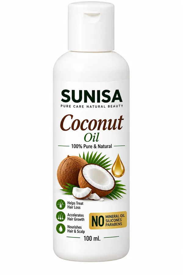 SUNISA_Coconut_Hair_Oil,_Pure_Coconut_Oil,_Vitamin_E_For_Long,_Strong_&_Gorgeous_Hair,_100_Ml_(1)