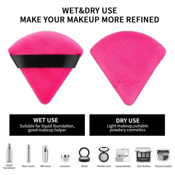 SUNISA_Triangle_Puff_Cosmetic_Foundation_(Multicolors)