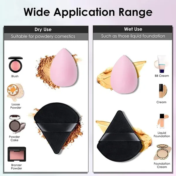SUNISA_Triangle_Puff_Cosmetic_Foundation_(Multicolors)