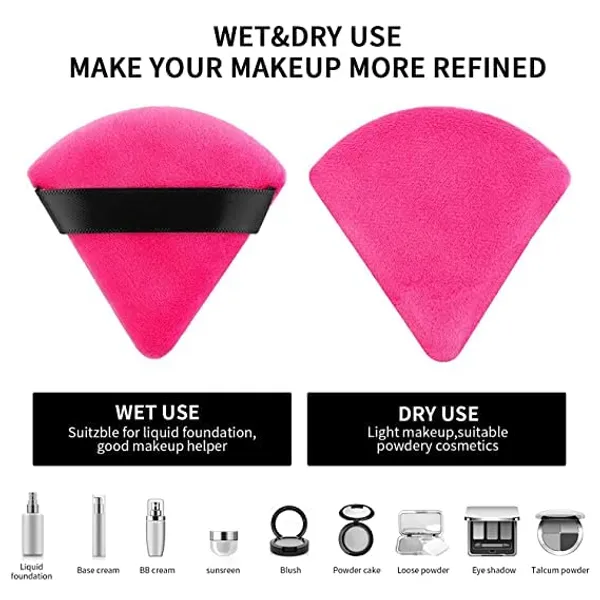 SUNISA_Powder_Puff_Soft_Face_Triangle_Makeup_Puff_for_Loose_Powder_Body_Cosmetic_Foundation_Sponges_Beauty_Blender_Makeup_Tool_Multicolors_5_Pieces