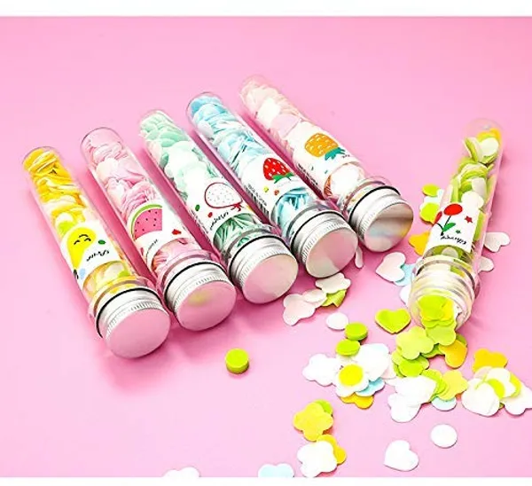 SUNISA_Travel_Soft_Paper_Soap_Flower_Design_Tube_Shape_Bottle_(Assorted/Multicolor_Colour)_2Pcs
