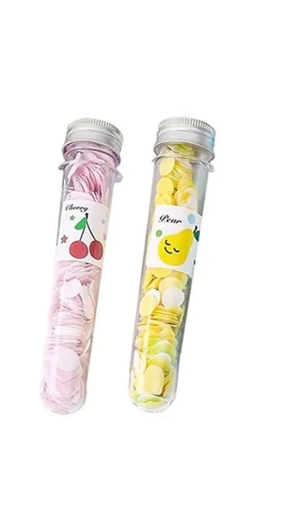 SUNISA_Travel_Soft_Paper_Soap_Flower_Design_Tube_Shape_Bottle_(Assorted/Multicolor_Colour)_2Pcs
