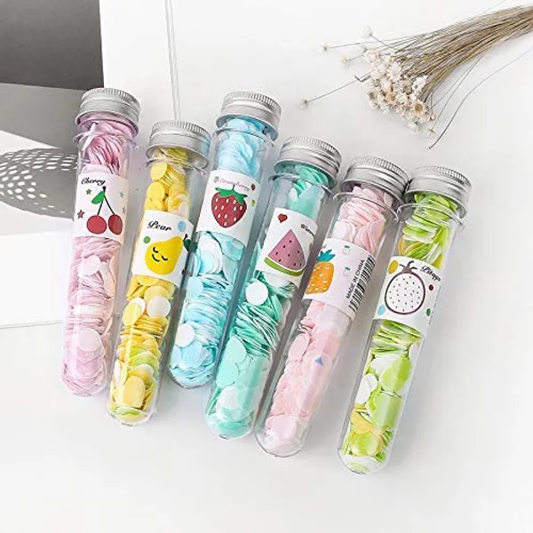 SUNISA_Travel_Soft_Paper_Soap_Flower_Design_Tube_Shape_Bottle_(Assorted/Multicolor_Colour)_6Pcs