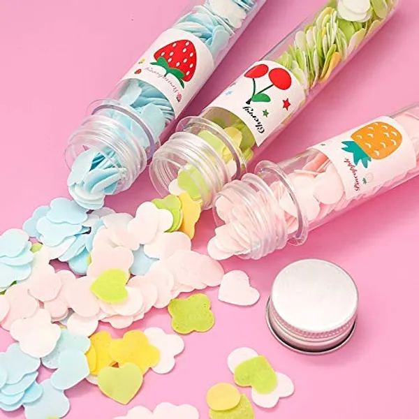 SUNISA_Travel_Soft_Paper_Soap_Flower_Design_Tube_Shape_Bottle_(Assorted/Multicolor_Colour)_6Pcs