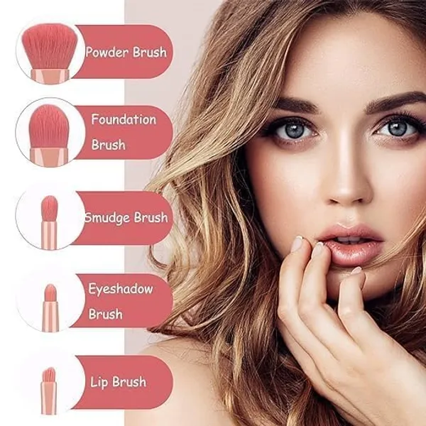 SUNISA_BB_and_CC_Cream_Foundation_With_Mushroom_Head_Air_Cushion_20g_And_Blush_Brush_for_Makeup,_Foundation_Blusher_Brush_for_Blending_Liquid,_Compact_Powder_Brush_with_5-in-1_Mini_Mirror_Makeup_Brush_Set_-_Compact_and_Travel_Brush_Set_Essential_Brushes_for_Face_and_Eyes_-_Premium_Synthetic_Bristles,_Perfect_for_On-the-Go_Application_-_Includes_Foundation,_Eyeshadow,_Blending,_Contour,_and_Lip_Brushes_With_Compact_powder