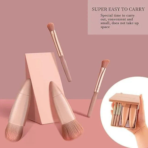 SUNISA_BB_and_CC_Cream_Foundation_With_Mushroom_Head_Air_Cushion_20g_And_Blush_Brush_for_Makeup,_Foundation_Blusher_Brush_for_Blending_Liquid,_Compact_Powder_Brush_with_5-in-1_Mini_Mirror_Makeup_Brush_Set_-_Compact_and_Travel_Brush_Set_Essential_Brushes_for_Face_and_Eyes_-_Premium_Synthetic_Bristles,_Perfect_for_On-the-Go_Application_-_Includes_Foundation,_Eyeshadow,_Blending,_Contour,_and_Lip_Brushes_With_Compact_powder