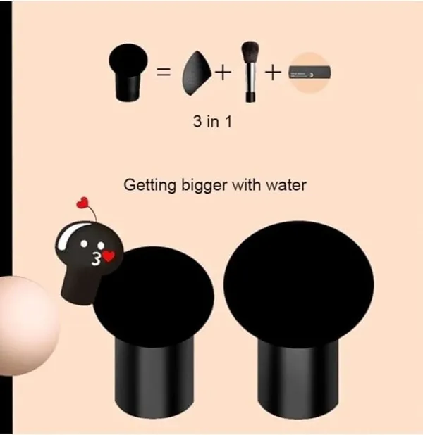 SUNISA_BB_and_CC_Cream_Foundation_With_Mushroom_Head_Air_Cushion_20g_And_Blush_Brush_for_Makeup,_Foundation_Blusher_Brush_for_Blending_Liquid,_Compact_Powder_Brush_with_5-in-1_Mini_Mirror_Makeup_Brush_Set_-_Compact_and_Travel_Brush_Set_Essential_Brushes_for_Face_and_Eyes_-_Premium_Synthetic_Bristles,_Perfect_for_On-the-Go_Application_-_Includes_Foundation,_Eyeshadow,_Blending,_Contour,_and_Lip_Brushes_With_Compact_powder