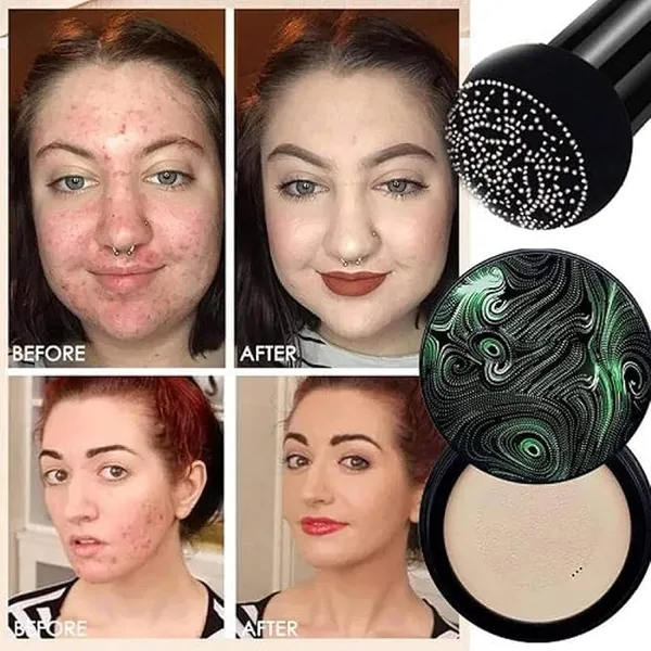 SUNISA_BB_and_CC_Cream_Foundation_With_Mushroom_Head_Air_Cushion_20g_And_Blush_Brush_for_Makeup,_Foundation_Blusher_Brush_for_Blending_Liquid,_Compact_Powder_Brush_with_5-in-1_Mini_Mirror_Makeup_Brush_Set_-_Compact_and_Travel_Brush_Set_Essential_Brushes_for_Face_and_Eyes_-_Premium_Synthetic_Bristles,_Perfect_for_On-the-Go_Application_-_Includes_Foundation,_Eyeshadow,_Blending,_Contour,_and_Lip_Brushes_With_Compact_powder