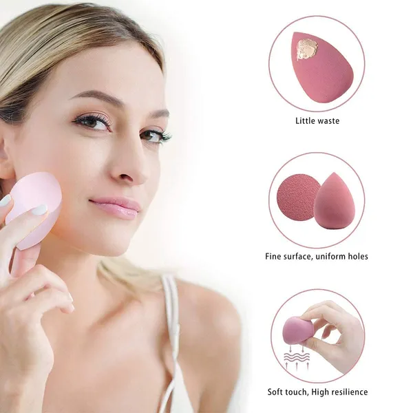 SUNISA_Soft_Sponge_with_Makeup_Brush_For_Liquid_Foundation,_Creams,_and_Powders,_Latex_Free_Wet_and_Dry_Makeup_(1_Brush+_4_Big_+_3_Mini-7_Pcs_set)_With_Plastic_Jar_(Sponge_Jar_with_Mackup_Brush)