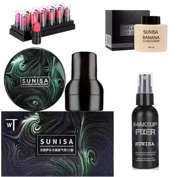 SUNISA_Professional_Lipsticks_&_Cushion_Foundation_Combo