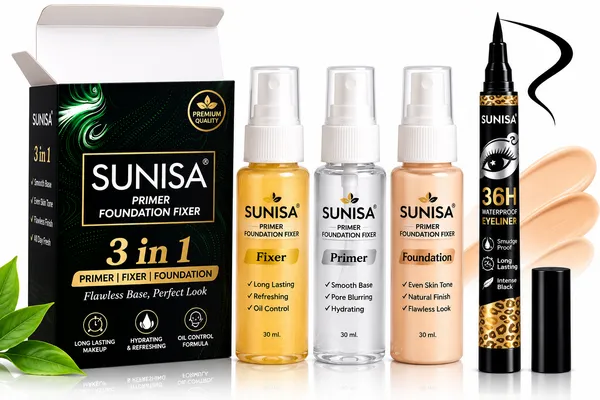 SUNISA_3-in-1_Primer,_Fixer_&_Foundation_+_36H_Waterproof_Eyeliner_Makeup_Combo