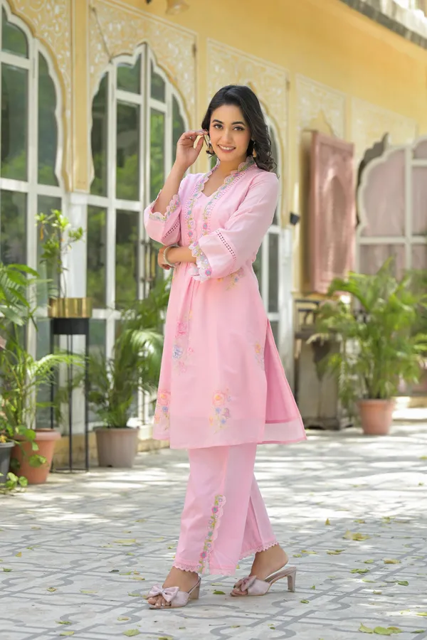 Rose_Mist_Floral_Kurta_Pant_Set