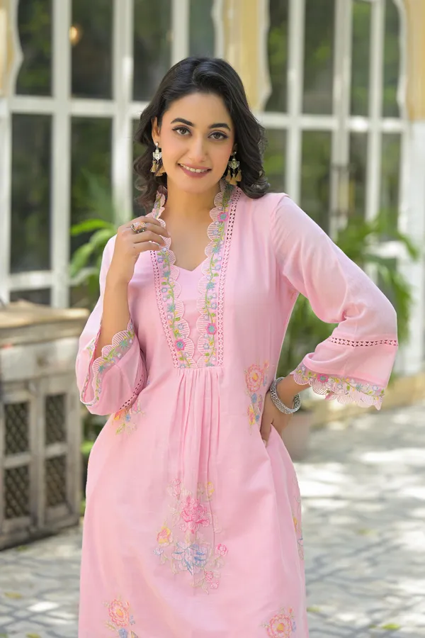 Rose_Mist_Floral_Kurta_Pant_Set