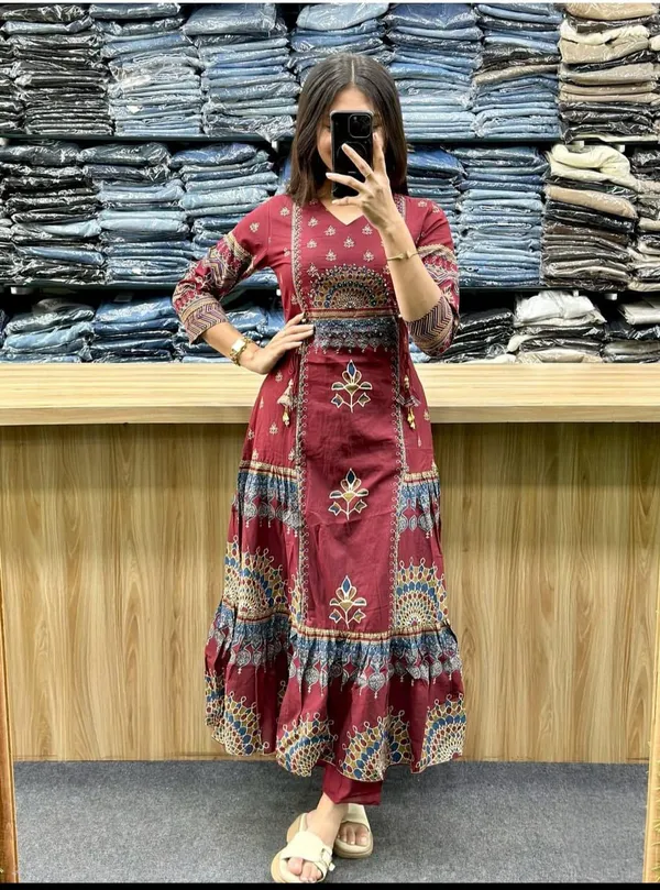 Maroon_Angrakha_Style_Anarkali_Suit_Set