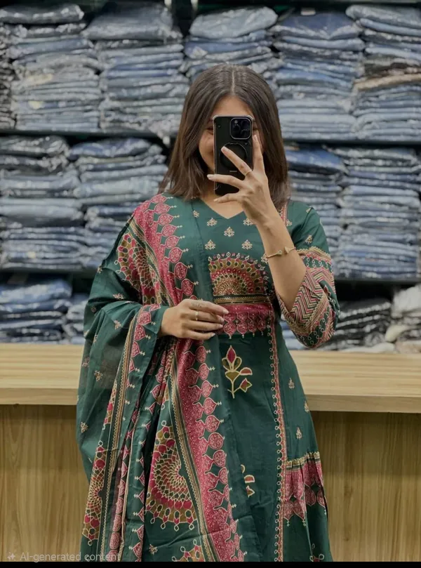 Green_Angrakha_Style_Anarkali_Suit_Set