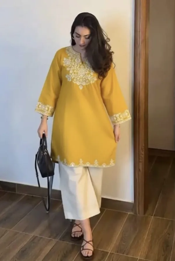 Yellow_Cotton_Embroidered_Co-Ord_Set