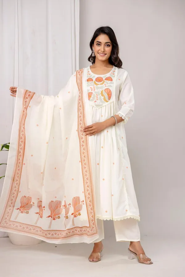 Ivory_White_Cotton_Designer_Anarkali_Set