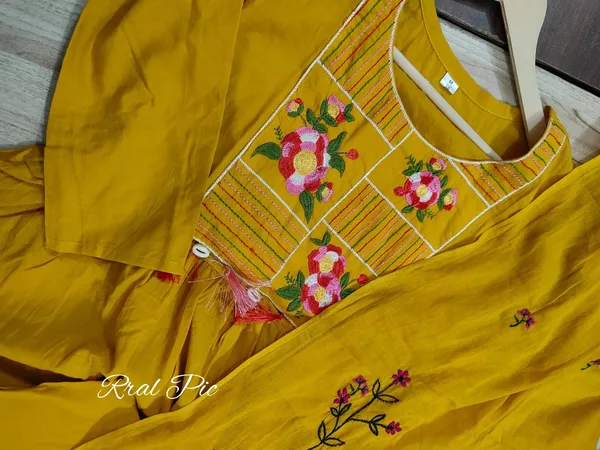 Mustard_Yellow_Self-Weave_Embroidered_Suit_Set