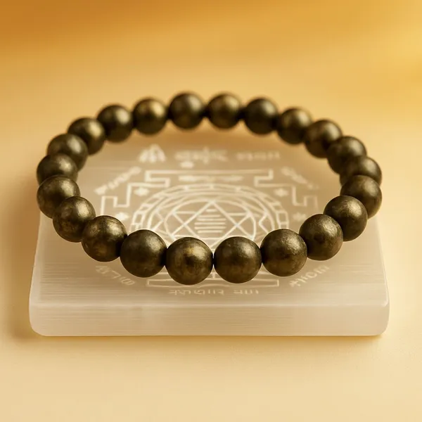 Fortune_Pyrite_Bracelet_+_FREE_Kuber_Yantra_Selenite_Charging_Plate