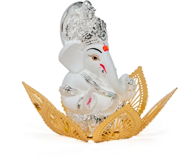 White_&_Gold_Premium_Quality_Brass_Religious_Idol_&_Figurine